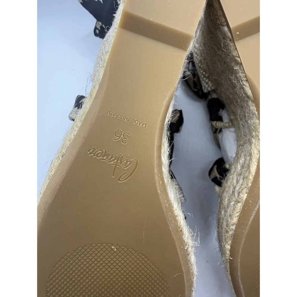Diane von Furstenberg x Castañer Jorgelina Leopard Wedge Espadrilles Size 6 NIB